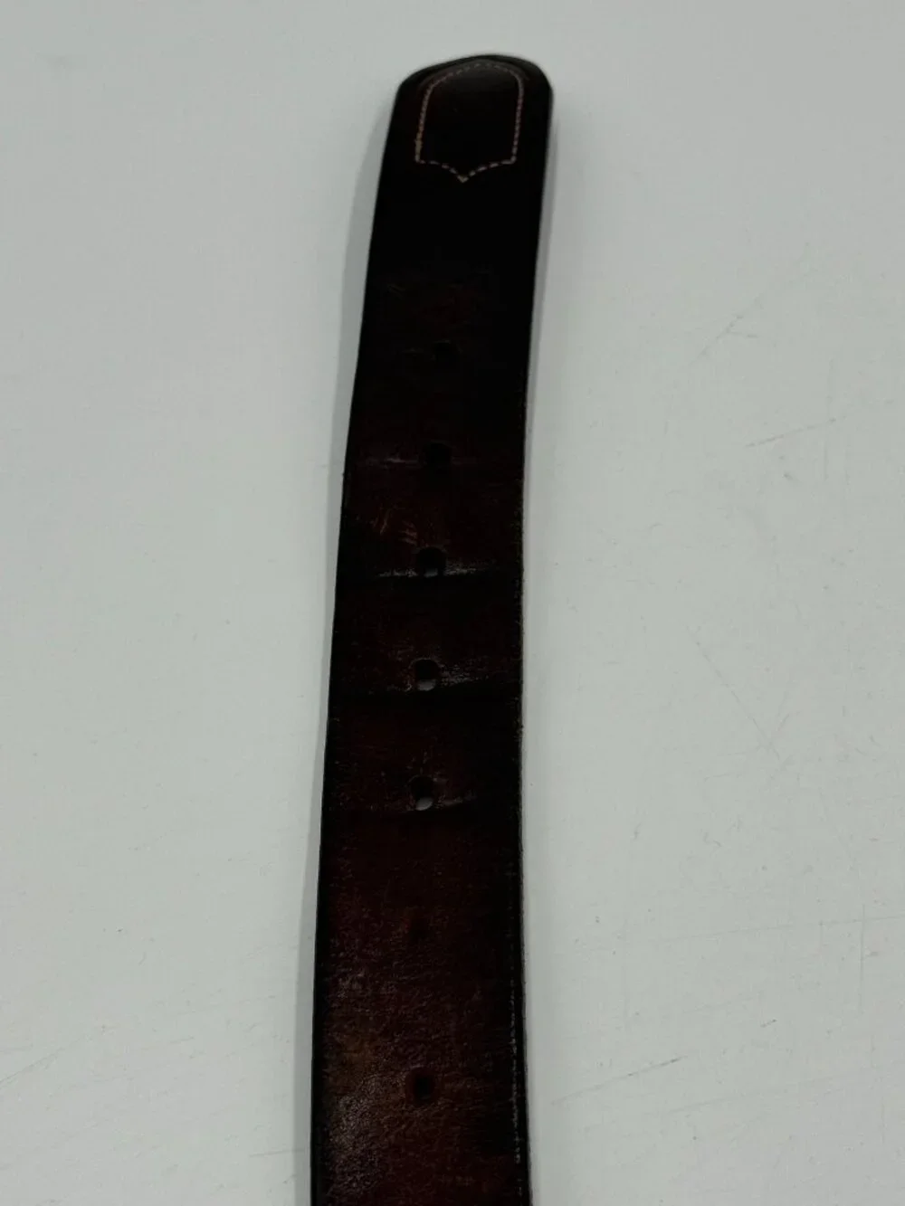 Arturo Calle Italian Leather Belt Size 40 Brown Silver Buckle 1.25